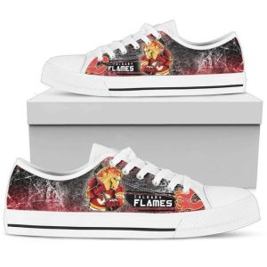 Calgary Flames NHL Hockey 4 Low Top Sneakers Low Top Shoes