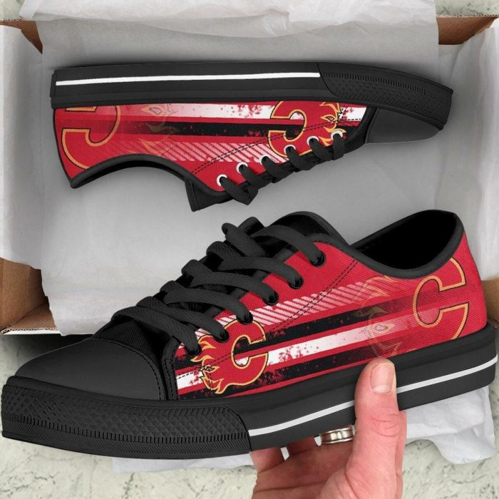 Calgary Flames NHL Hockey 6 Low Top Sneakers Low Top Shoes