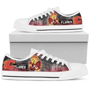 Calgary Flames Nhl Hockey 5 Low Top Sneakers Low Top Shoes