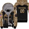 Camouflage Skull Notre Dame Fighting Irish American Flag 3D Personalized Unisex Fleece Hoodie