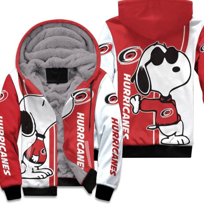 Carolina Hurricanes Snoopy Lover 3D Printed Unisex Fleece Hoodie