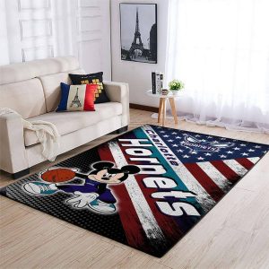 Charlotte Hornets Nba Team Logo Mickey Us Style Nice Gift Home Decor Rectangle Area Rug