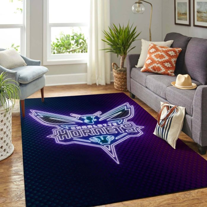 Charlotte Hornets Rug Basketball Floor Decor