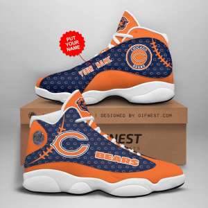 Chicago Bears 02 Jordan 13 Personalized Shoes Chicago Bears 02 Customized Name Sneaker