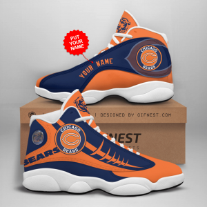 Chicago Bears Men'S Jordan 13 Custom Name Personalized Shoes