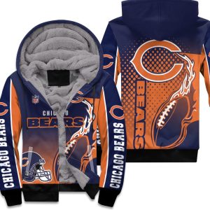 Chicago Bears Nfl Bomber 3D Unisex Fleece Hoodie