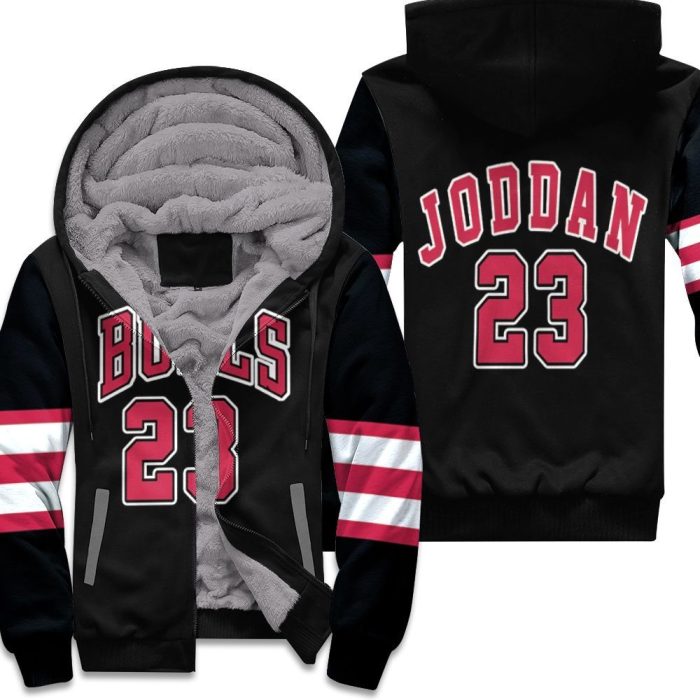 Chicago Bulls Michael Jordan 23 Nba Throwback Black Unisex Fleece Hoodie
