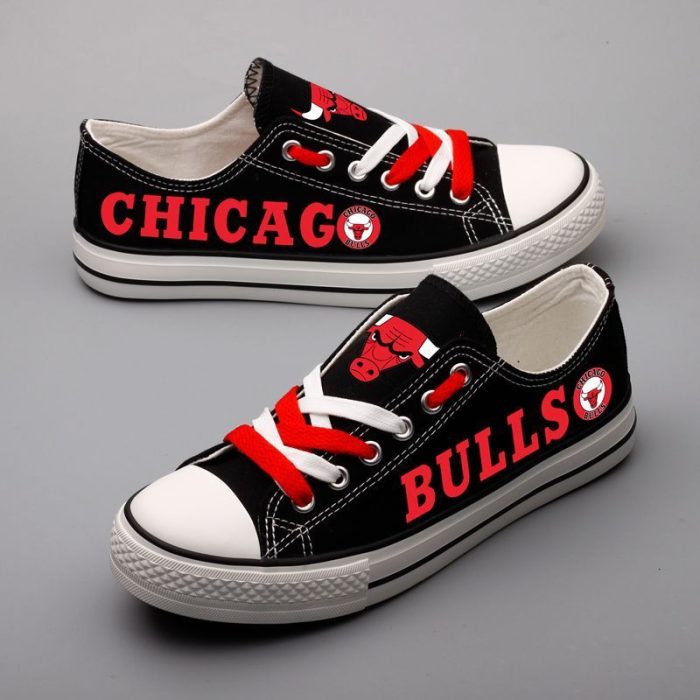 Chicago Bulls NBA Basketball 2 Gift For Fans Low Top Custom Canvas Shoes