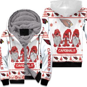 Christmas Gnomes Arizona Cardinals Ugly Sweatshirt Christmas 3D Unisex Fleece Hoodie