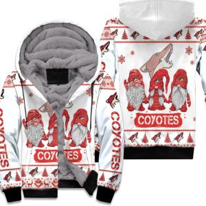 Christmas Gnomes Arizona Coyotes Ugly Sweatshirt Christmas 3D Unisex Fleece Hoodie