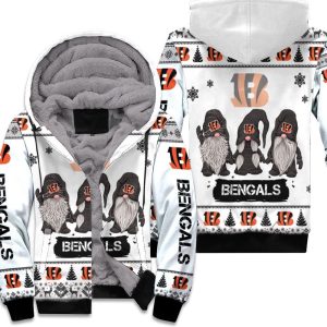 Christmas Gnomes Cincinnati Bengals Ugly Sweatshirt Christmas 3D Unisex Fleece Hoodie