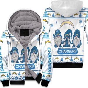 Christmas Gnomes Los Angeles Chargers Ugly Sweatshirt Christmas 3D Unisex Fleece Hoodie