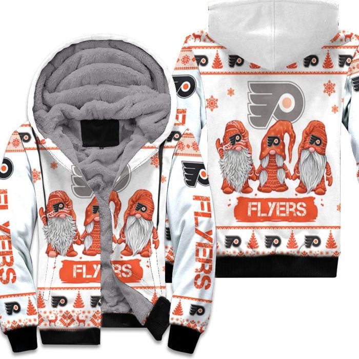 Christmas Gnomes Philadelphia Flyers Ugly Sweatshirt Christmas 3D Unisex Fleece Hoodie