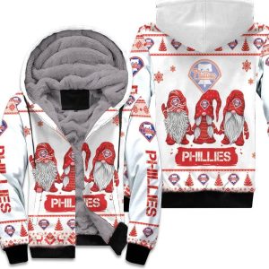 Christmas Gnomes Philadelphia Phillies Ugly Sweatshirt Christmas 3D Unisex Fleece Hoodie