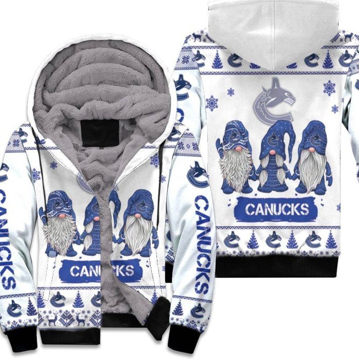 Christmas Gnomes Vancouver Canucks Ugly Sweatshirt Christmas 3D Unisex Fleece Hoodie