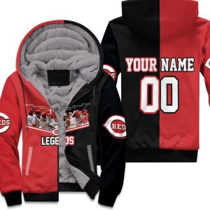 Cincinnati Reds Legends Signed 3D Personalized Unisex Fleece Hoodie