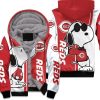 Cincinnati Reds Snoopy Lover 3D Printed Unisex Fleece Hoodie