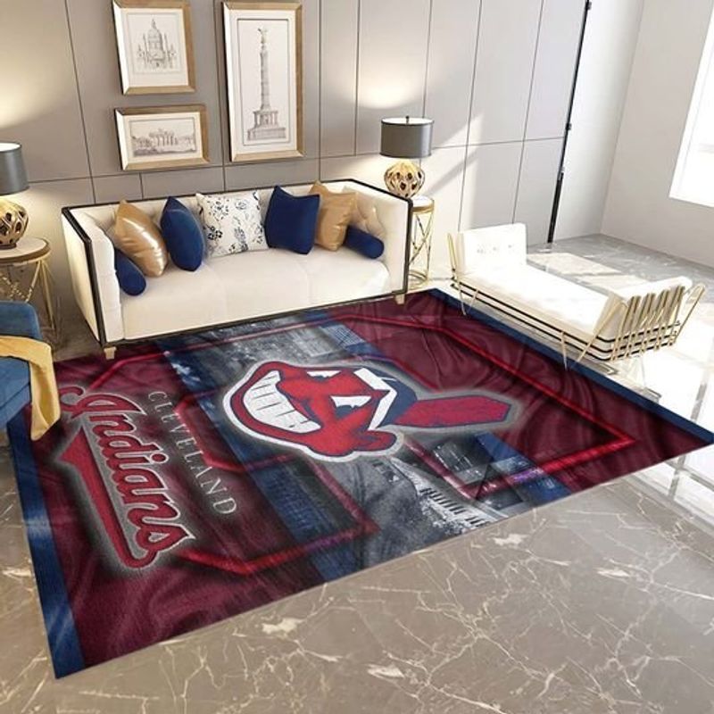 Cleveland-Indians-MLB-7-Area-Rug-Living-Room-And-Bed-Room-Rug Cleveland Indians MLB 7 Area Rug Living Room And Bed Room Rug
