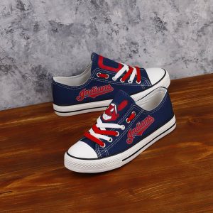 Cleveland Indians MLB Baseball 1 Gift For Fans Low Top Custom Canvas Shoes LT0436