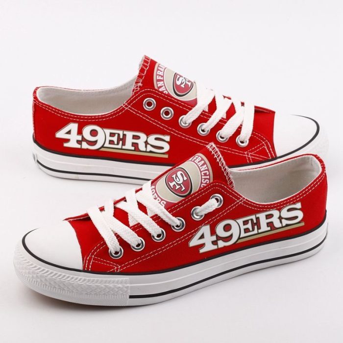 CoSan Francisco 49ers NFL Football 5 Gift For Fans Low Top Custom Canvas Shoes