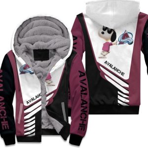 Colorado Avalanche Snoopy For Fans 3D Unisex Fleece Hoodie