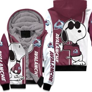 Colorado Avalanche Snoopy Lover 3D Printed Unisex Fleece Hoodie