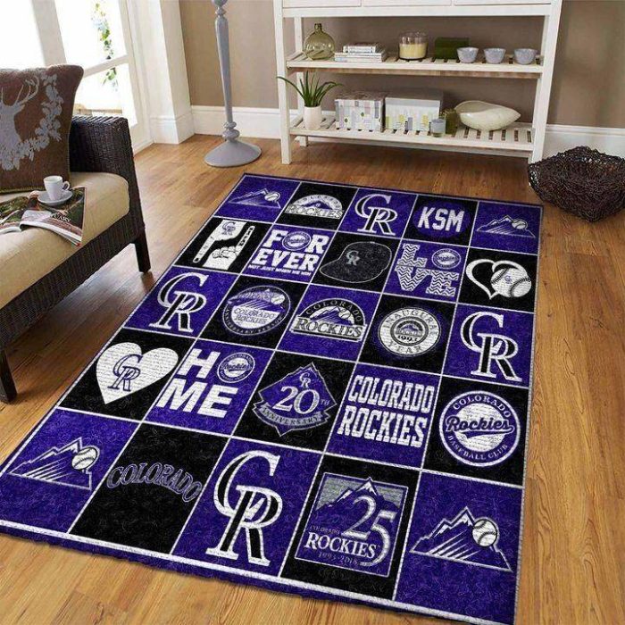 Colorado Rockies Mlb Baseball Area Rug