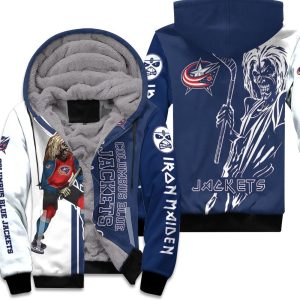 Columbus Blue Jackets And Zombie For Fans Unisex Fleece Hoodie
