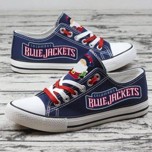 Columbus Blue Jackets NHL Hockey 3 Gift For Fans Low Top Custom Canvas Shoes