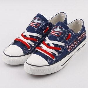 Columbus Blue Jackets NHL Hockey 4 Gift For Fans Low Top Custom Canvas Shoes