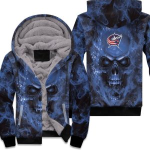 Columbus Blue Jackets Nhl Fans Skull Unisex Fleece Hoodie
