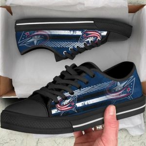 Columbus Blue Jackets Nhl Hockey 2 Low Top Sneakers Low Top Shoes