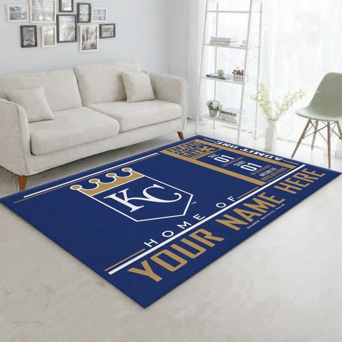 Customizable Kansas City Royals Wincraft Personalized Mlb Area Rug Living Room And Bedroom Rug Us Decor