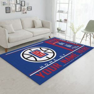 Customizable La Clippers Wincraft Personalized NBA Area Rug Bedroom Rug R4284
