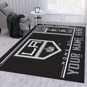 Customizable Los Angeles Kings Wincraft Personalized Nhl Area Rug Living Room Rug Floor Decor