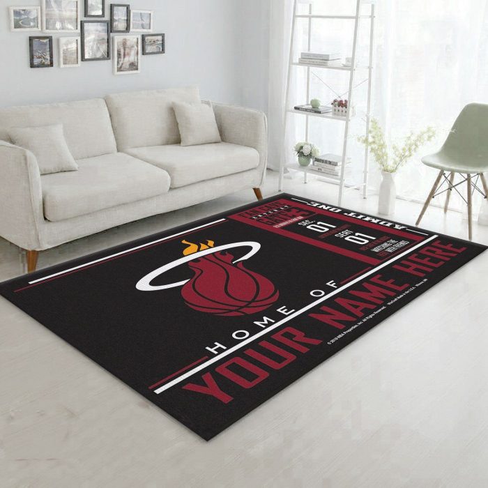 Customizable Miami Heat Wincraft Personalized Nba Area Rug Living Room Rug