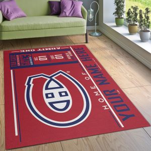 Customizable Montreal Canadiens Wincraft Personalized Nhl Area Rug Living Room Rug Home Decor