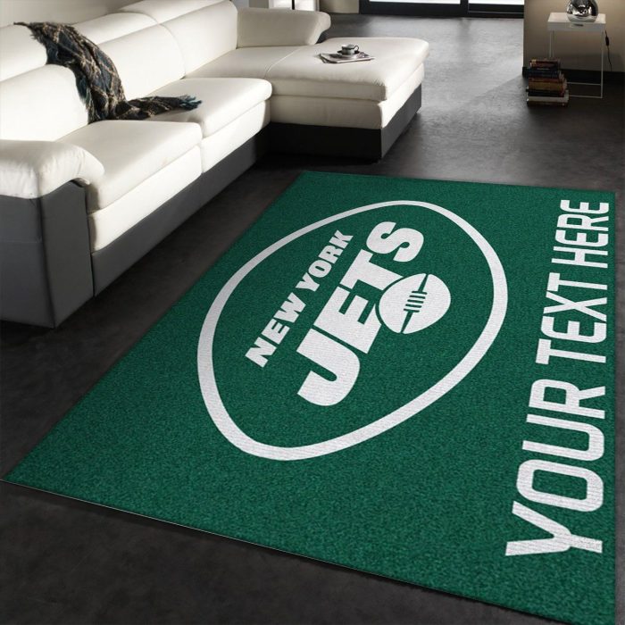 Customizable New York Jets Personalized Accent Rug Nfl Team Logos Area Rug Kitchen Rug