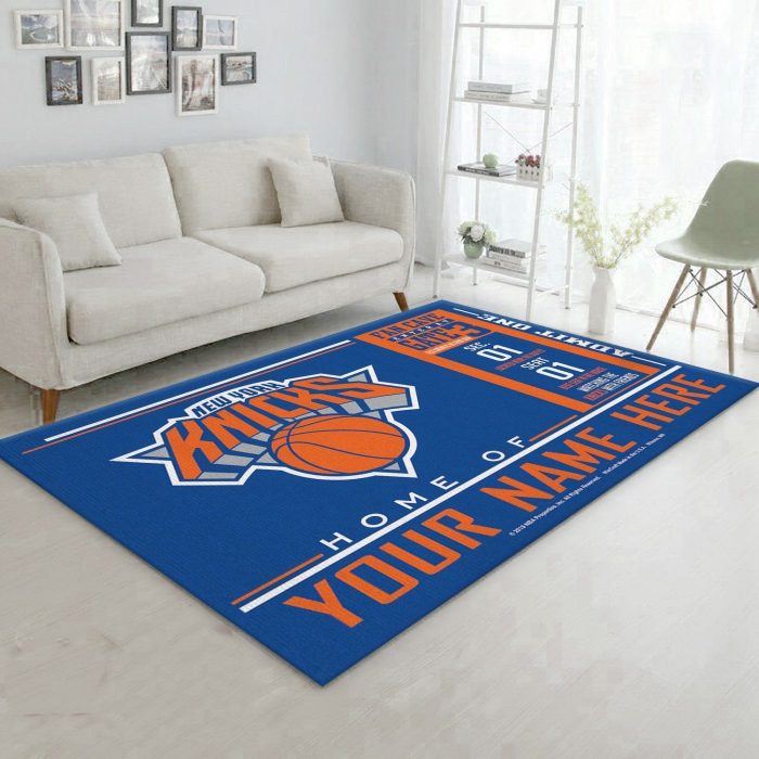 Customizable New York Knicks Wincraft Personalized Nba Rug Living Room Rug Home Decor Floor Decor