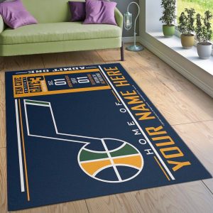 Customizable Utah Jazz Wincraft Personalized NBA Area Rug For Christmas Living Room Rug R2158