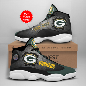 Customized Name Green Bay Packers Jordan 13 Personalized Shoes