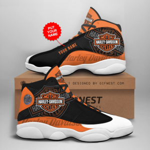 Customized Name Harley Davidson Jordan 13 Personalized Shoes