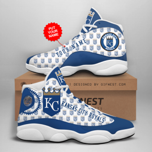 Customized Name Kansas City Royals Jordan 13 Personalized Shoes