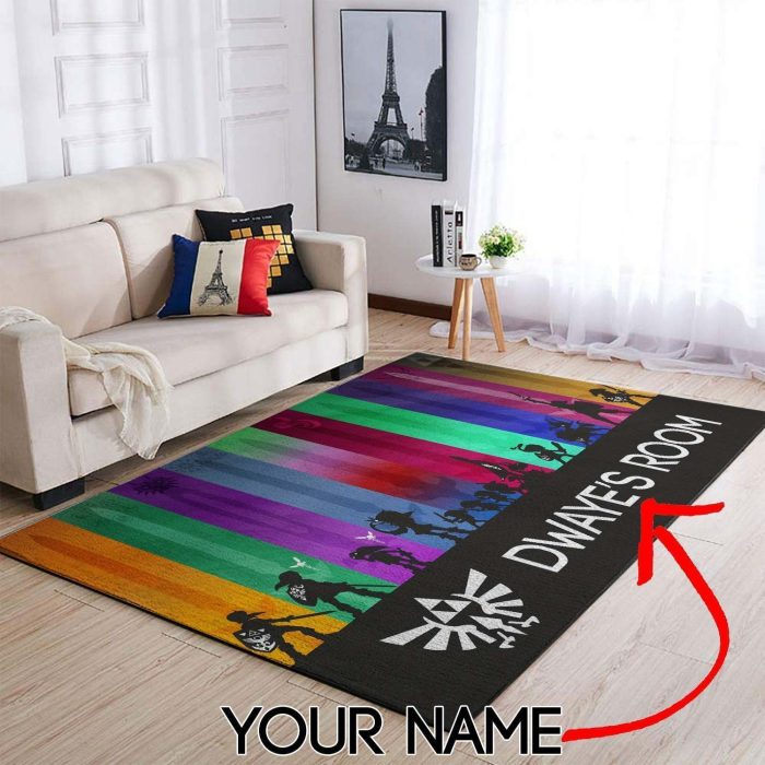 Customized Name Legend Of Zelda Area Rug Local Brands Game Rug Floor Decor