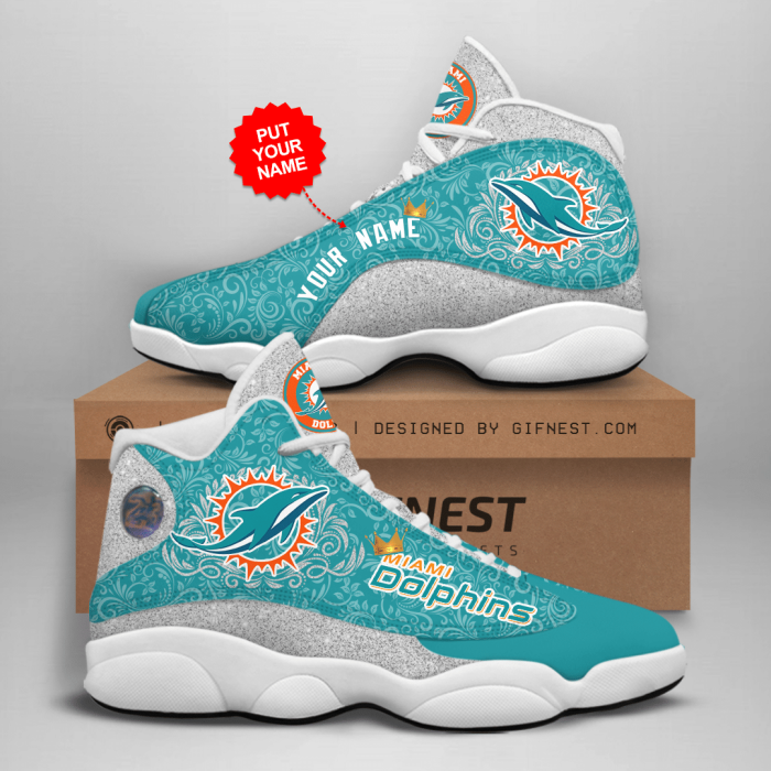 Customized Name Miami Dolphins Jordan 13 Personalized Shoes