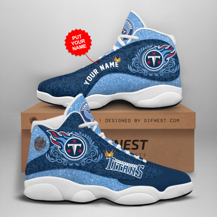 Customized Name Tennessee Titans Jordan 13 Personalized Shoes