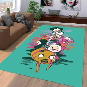 Cute Adventure Time Area Rugs Living Room Carpet Floor Decor R0847