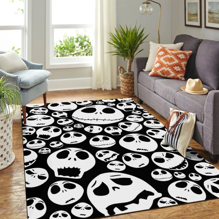 Cute Jack Skellington Head Carpet Rug