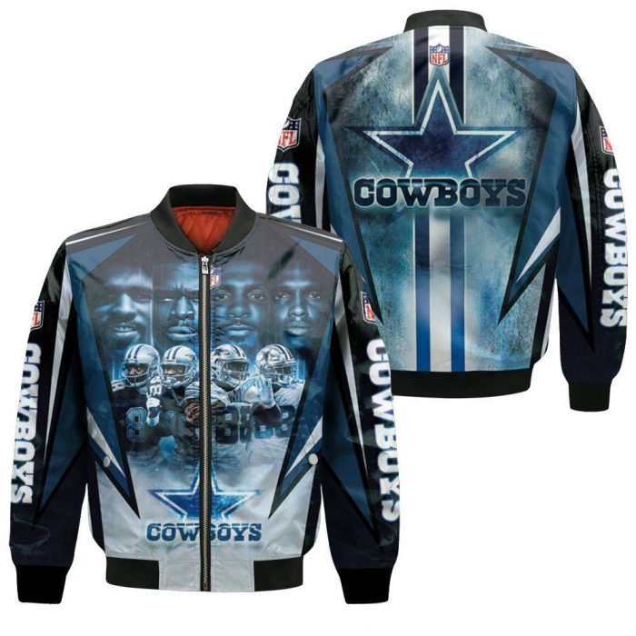 Dallas Cowboys 88 Drew Pearson Michael Irvin Dez Bryant Ceedee Lamb 3D Bomber Jacket