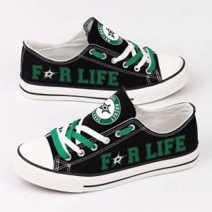 Dallas Stars NHL Hockey 2 Gift For Fans Low Top Custom Canvas Shoes